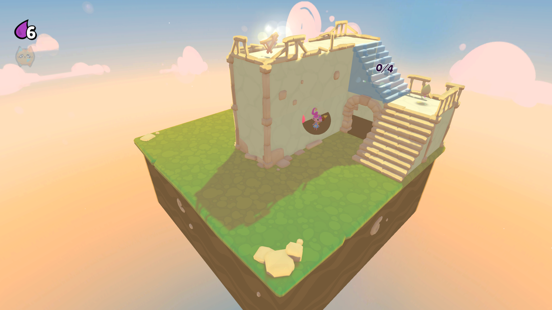Between the Canvases screenshot showing gameplay and visual effects