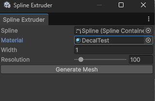 Spline extruder user interface